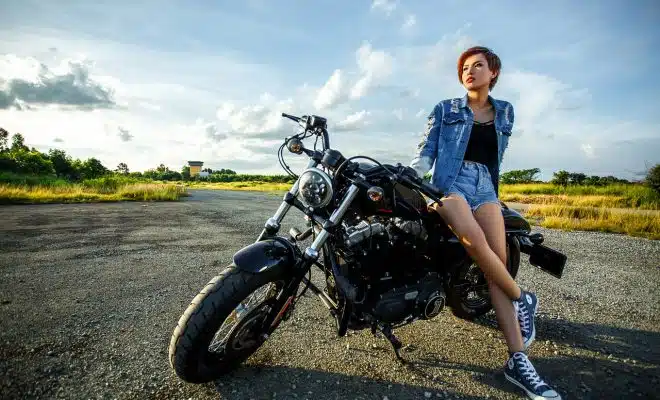 girl, motorbike, fashion