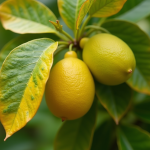 Feuilles d un arbre de citron jaune et vert en gros plan