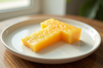 Fruits en forme de T sur assiette blanche