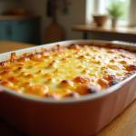 Gratin dauphinois doré dans une cocotte en céramique