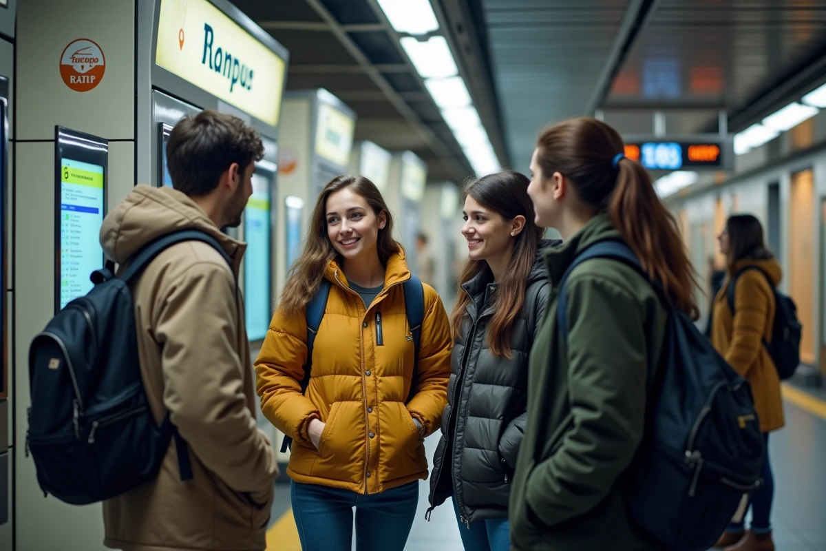 Jeunes adultes discutant près d